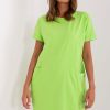 Green Daydress in Day Dresses with Cotton and Spandex