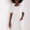 Beige Daydress in Day Dresses with Cotton and Spandex