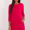 Pink Daydress in Day Dresses with Cotton and Spandex