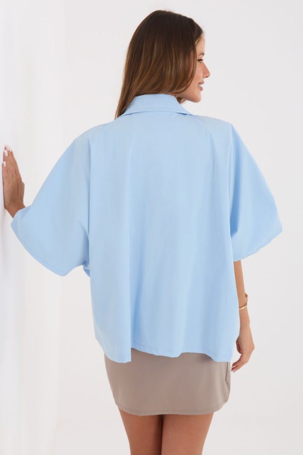 Blue Coat in Women`s Coats, Jackets with Polyester