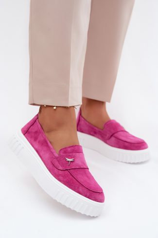 Pink Platform Shoes.Fabric, Footbed, Upper Height and Platform Height