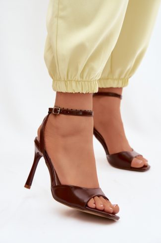brown Heel sandals model 227434 Step in style