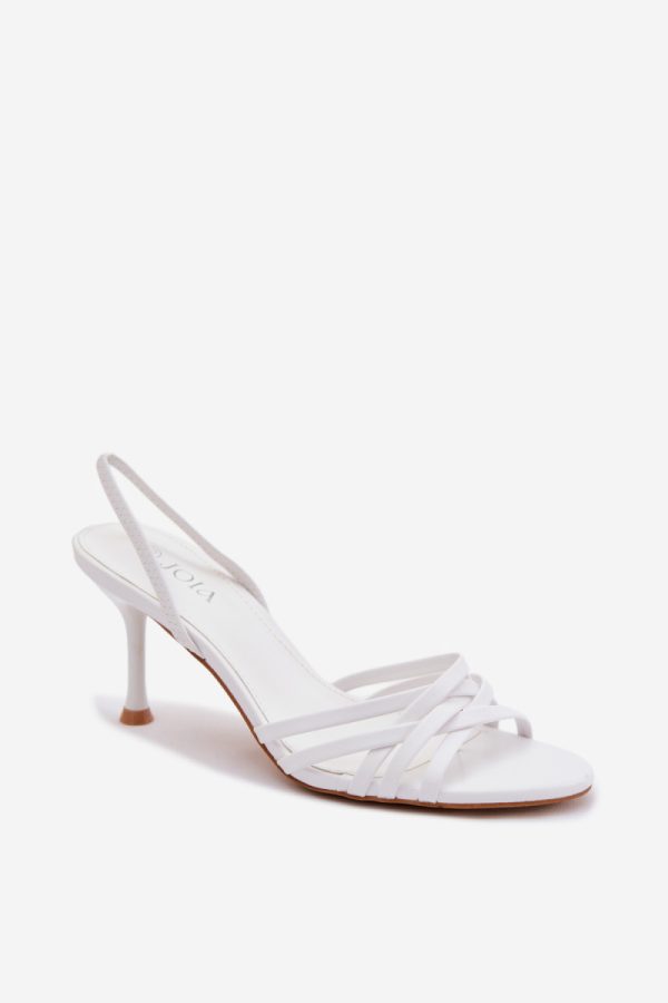 white Heel sandals model 227439 Step in style