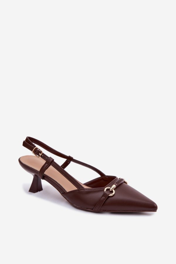 brown Heel sandals model 227446 Step in style