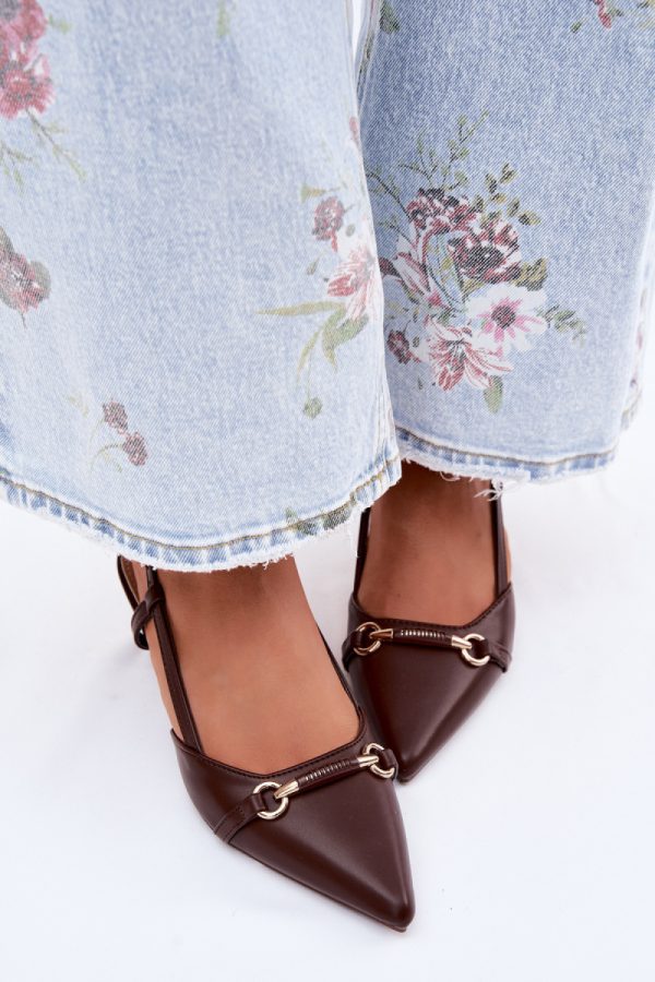 brown Heel sandals model 227446 Step in style