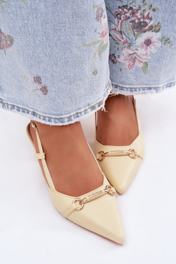 yellow Heel sandals model 227447 Step in style