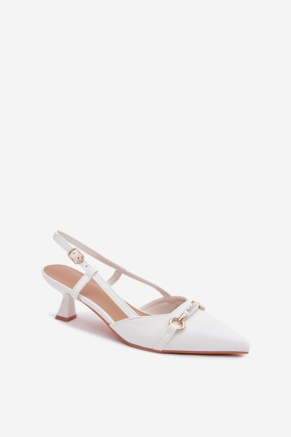 white Heel sandals model 227448 Step in style