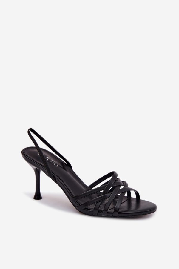 black Heel sandals model 227449 Step in style