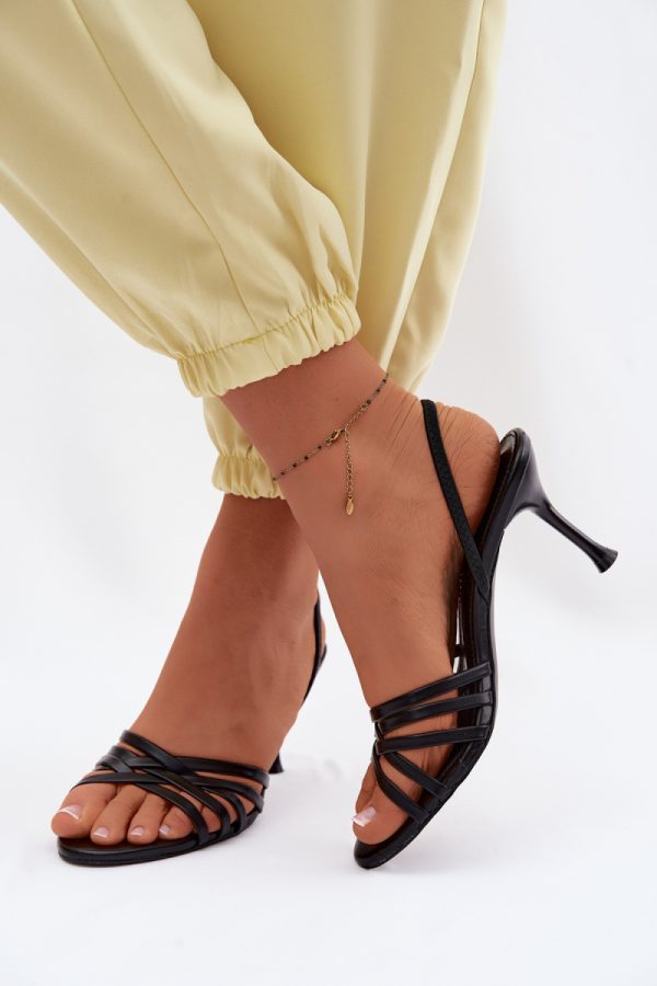 black Heel sandals model 227449 Step in style