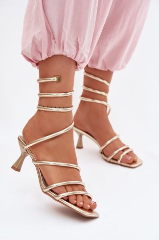 yellow Heel sandals model 227453 Step in style