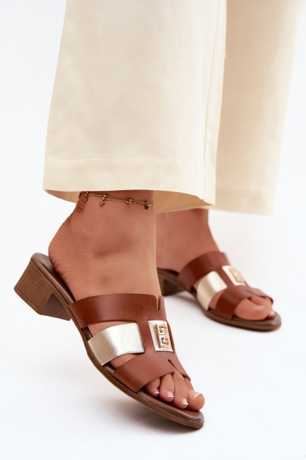 brown Heeled sandals model 227456 Step in style
