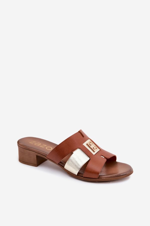 brown Heeled sandals model 227456 Step in style