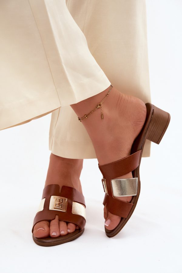 brown Heeled sandals model 227456 Step in style