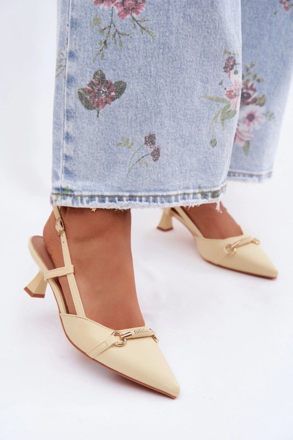 yellow Heel sandals model 227447 Step in style
