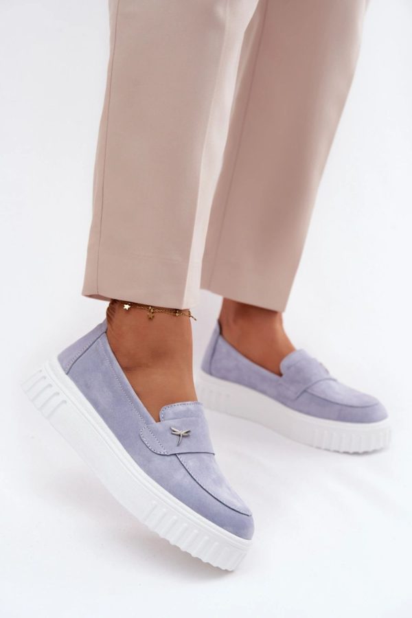 blue Platform shoes model 227429 Step in style
