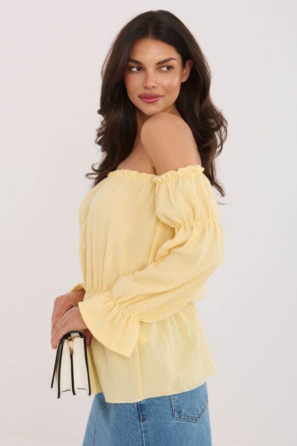 Yellow Blouse in Women`s Blouses, Tunics with Cotton
