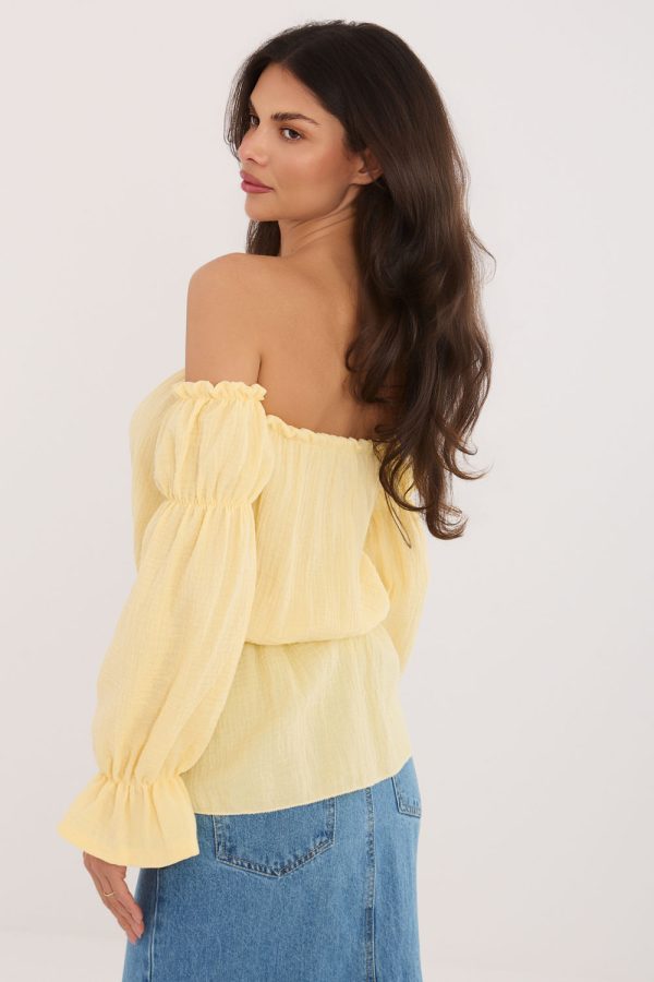 Yellow Blouse in Women`s Blouses, Tunics with Cotton