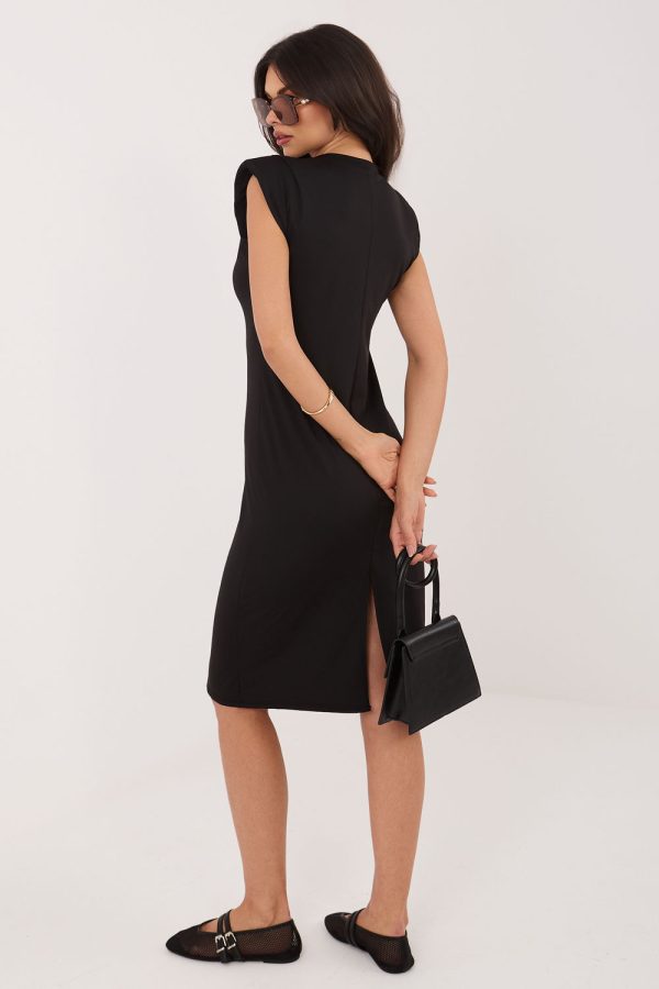 Black Daydress in Day Dresses with Spandex and Polyester