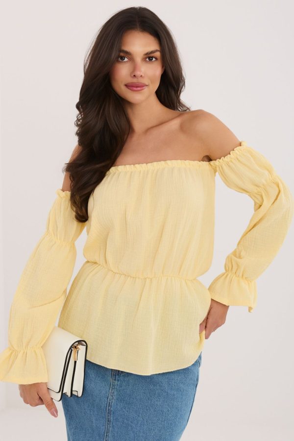 Yellow Blouse in Women`s Blouses, Tunics with Cotton