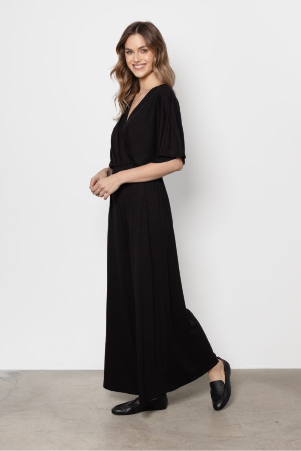 Black Suit in Playsuits For Women with Spandex and Viscose