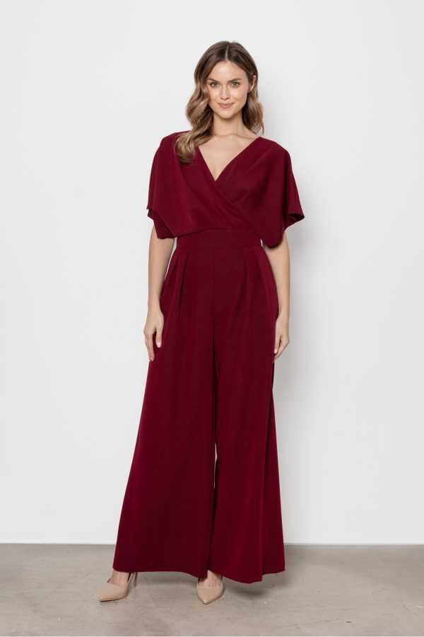 Red Suit in Playsuits For Women with Spandex, Polyester and Viscose