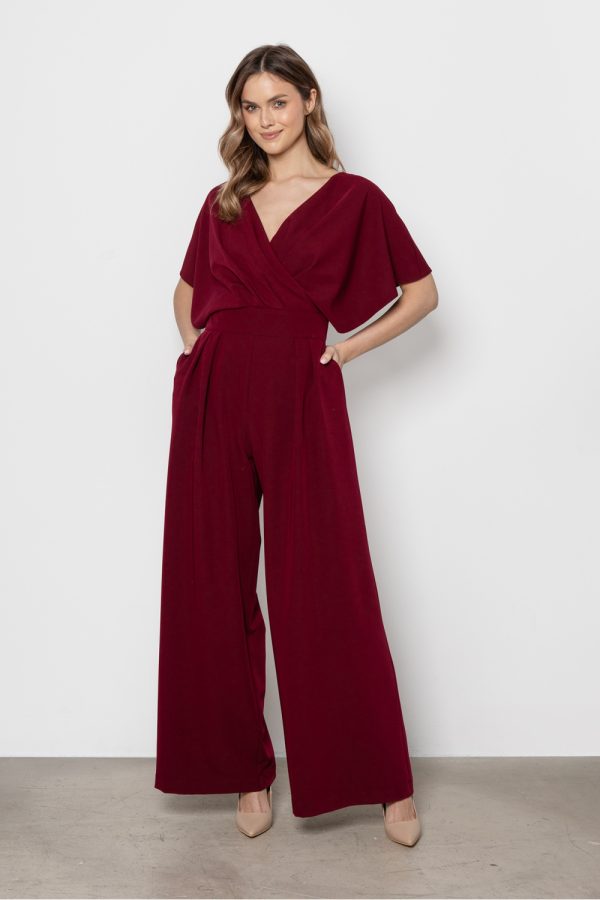 Red Suit in Playsuits For Women with Spandex, Polyester and Viscose