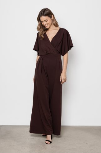 Brown Suit in Playsuits For Women with Spandex, Polyester and Viscose