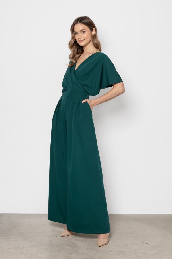 Green Suit in Playsuits For Women with Spandex, Polyester and Viscose