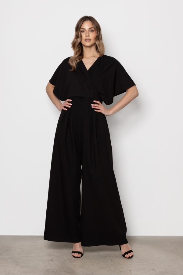 Black Suit in Playsuits For Women with Spandex, Polyester and Viscose