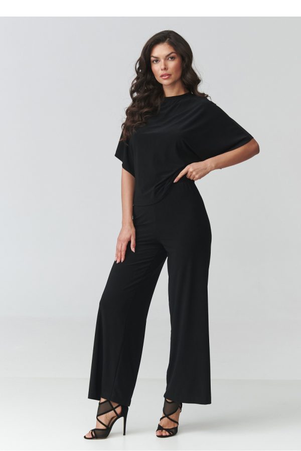 Black Set in Pants, Trousers, Shorts with Spandex and Polyester