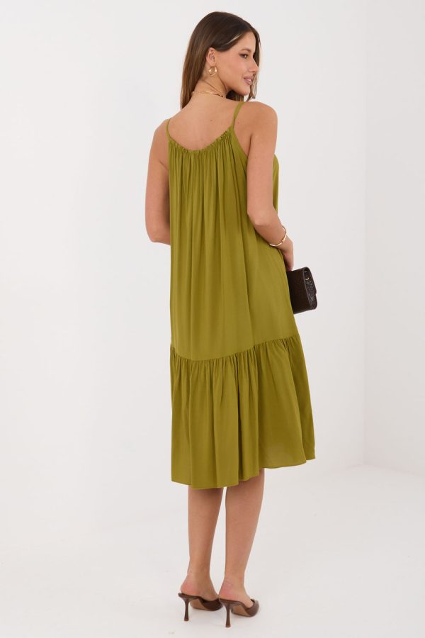 Green Daydress in Day Dresses with Cotton