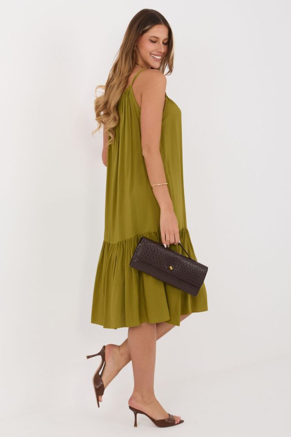 Green Daydress in Day Dresses with Cotton
