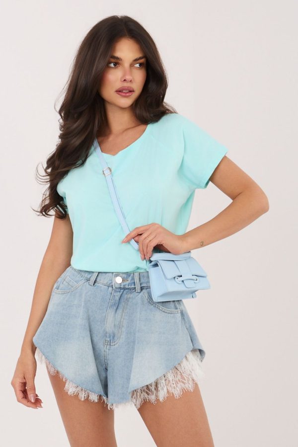 Blue Shorts 2 in Cotton and Rayon