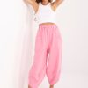 Pink Tracksuit Trousers in Pants, Trousers, Shorts with Cotton and Spandex
