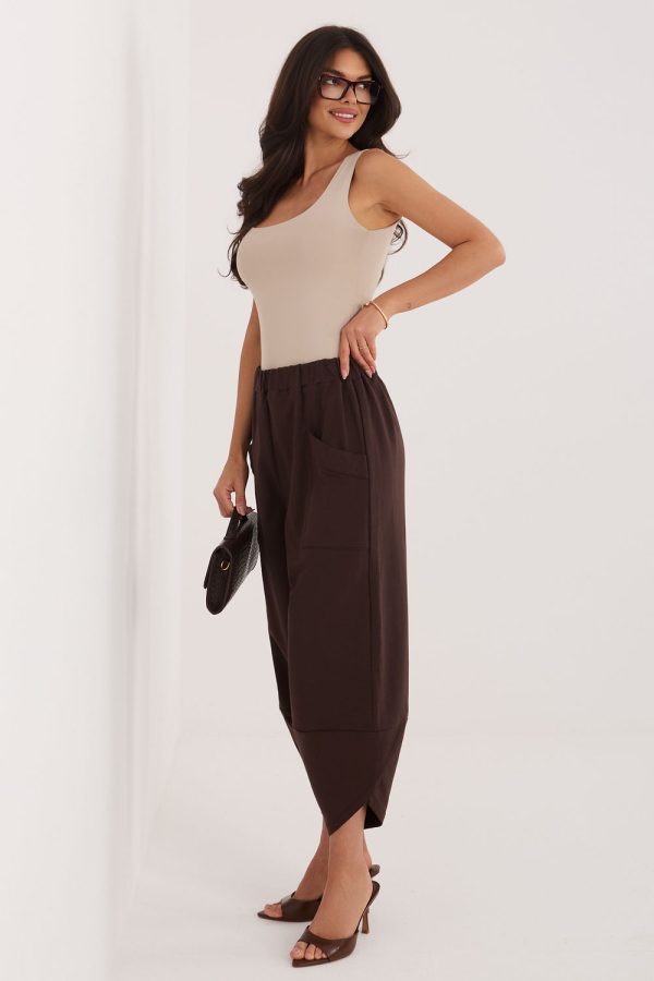 Brown Tracksuit Trousers in Pants, Trousers, Shorts with Cotton and Spandex