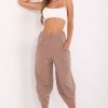 Beige Tracksuit Trousers in Pants, Trousers, Shorts with Cotton and Spandex