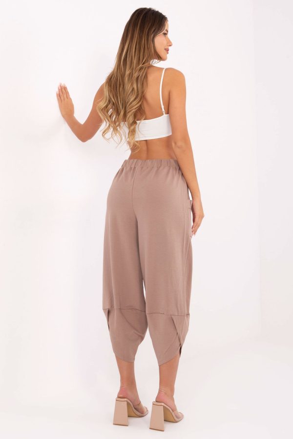 Beige Tracksuit Trousers in Pants, Trousers, Shorts with Cotton and Spandex
