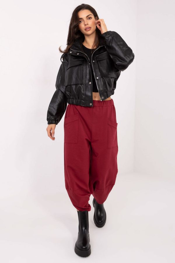 Red Tracksuit Trousers in Pants, Trousers, Shorts with Cotton and Spandex