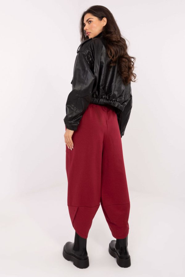 Red Tracksuit Trousers in Pants, Trousers, Shorts with Cotton and Spandex