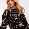 Black Blouse in Women`s Blouses, Tunics with Cotton and Spandex