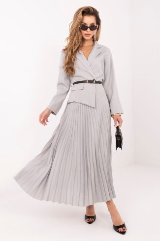 Grey Daydress in Day Dresses with Spandex, Polyester and Viscose