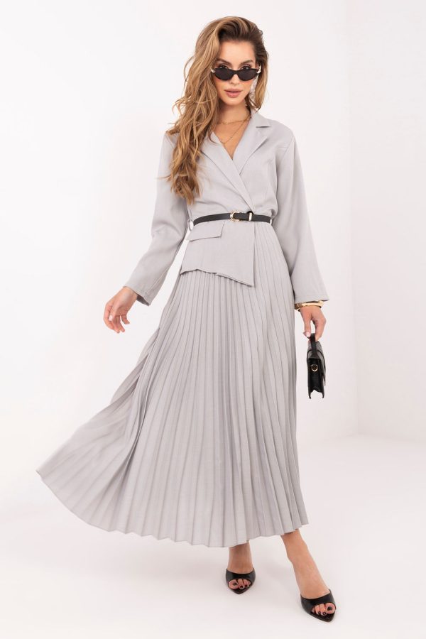 Grey Daydress in Day Dresses with Spandex, Polyester and Viscose