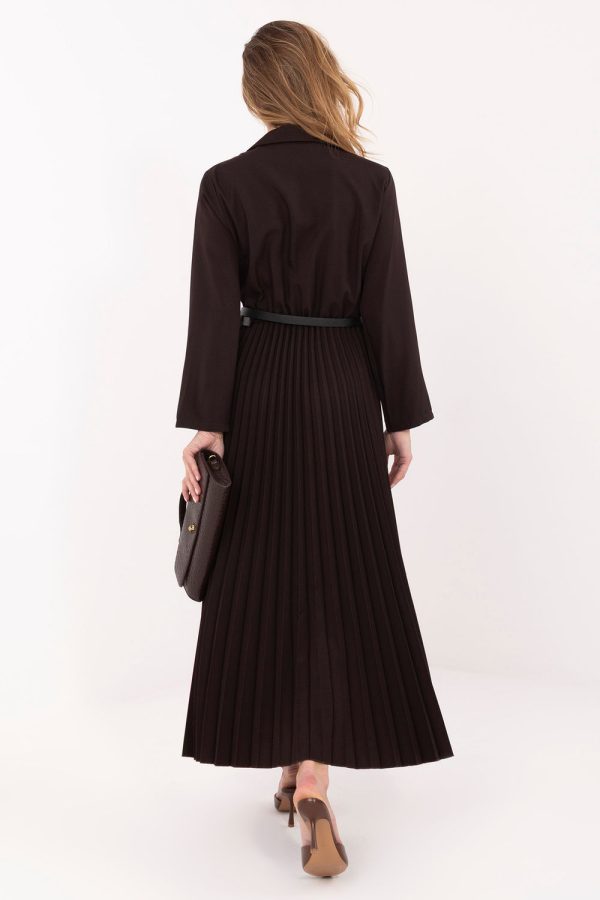 Brown Daydress in Day Dresses with Spandex, Polyester and Viscose