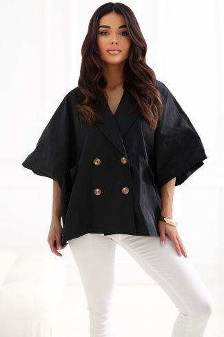 Black Coat in Women`s Coats, Jackets with Polyester