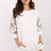 Beige Sweatshirt in Sweatshirts For Women with Cotton and Spandex