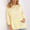 Yellow Sweatshirt in Sweatshirts For Women with Cotton and Spandex