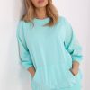 Green Sweatshirt in Sweatshirts For Women with Cotton and Spandex