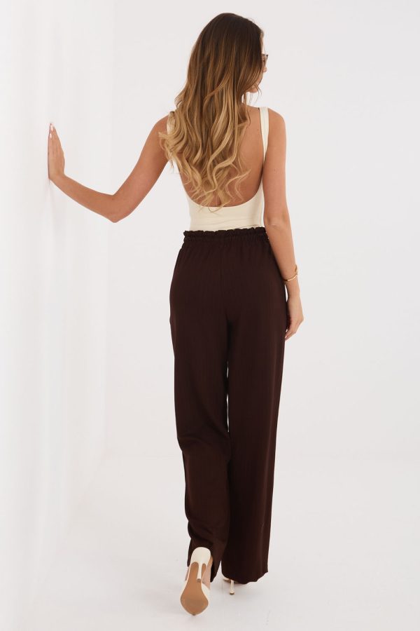 Brown Tracksuit Trousers in Pants, Trousers, Shorts with Spandex and Viscose