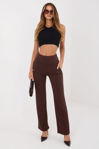 Brown Tracksuit Trousers in Pants, Trousers, Shorts with Spandex and Viscose