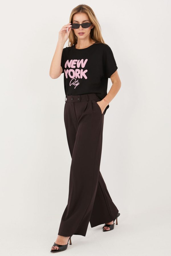 Black Blouse in Women`s Blouses, Tunics with Spandex and Viscose
